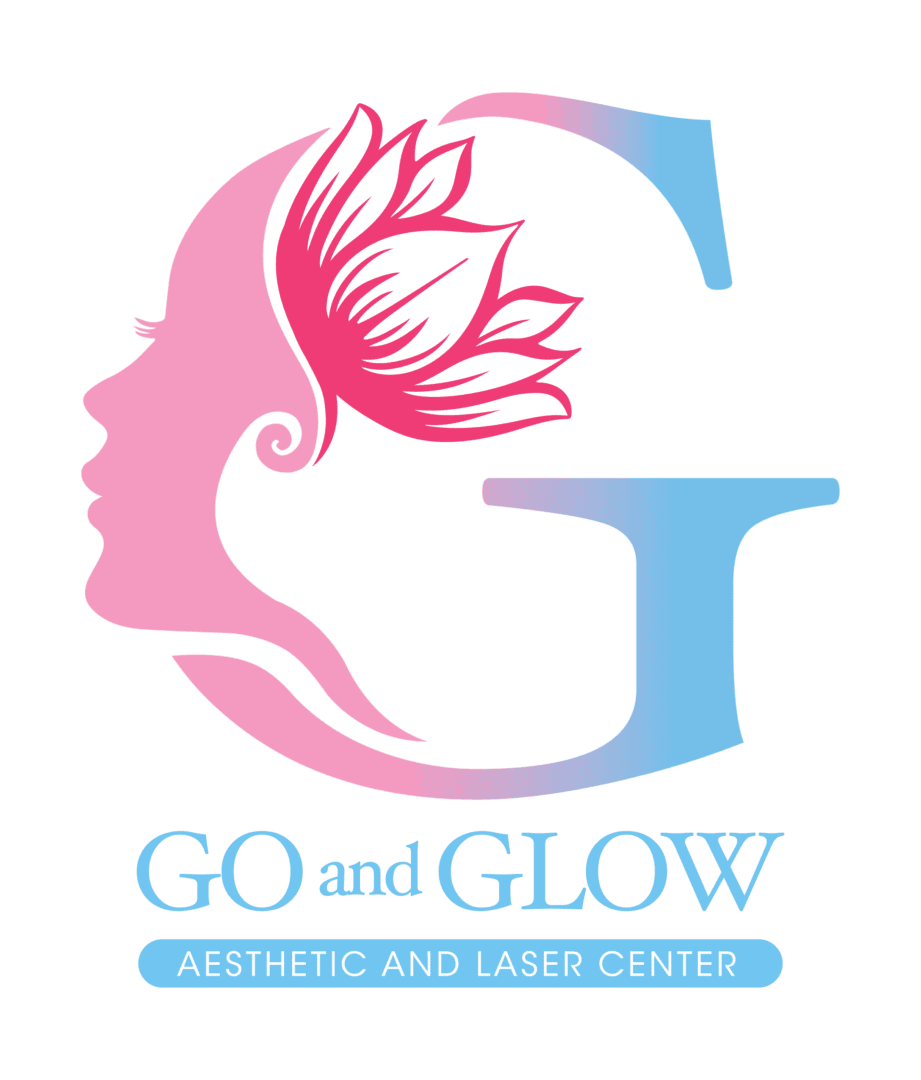 A logo of the go and glow aesthetic and laser center.